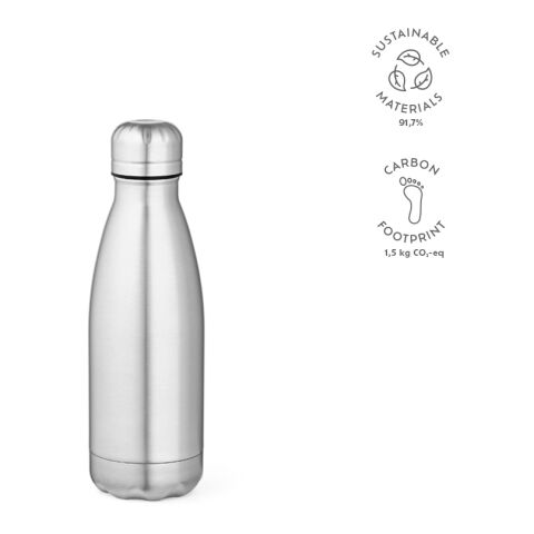 Mississippi 450P Trinkflasche recy.Edelstahl 430 ml  Silber | ohne Werbeanbringung