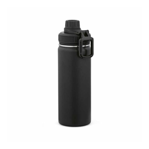 Salween Trinkflasche 560ml aus recy. Edelstahl.Doppelwandig, Doppelverschluss,Tragegriff Schwarz
