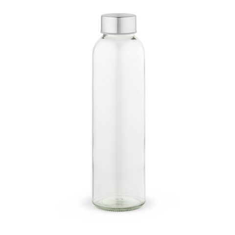 Lima Glasflasche 530ml. Mit silbernem Deckel Durchsichtig