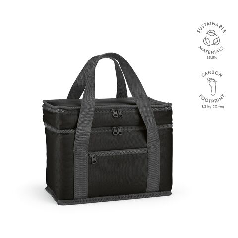 Florence L Kühltasche rPET 10L 600D Schwarz | ohne Werbeanbringung