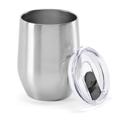 Tigris Reisebecher recy.Edelstahl, 320 ml. Doppelwandig mit Deckel