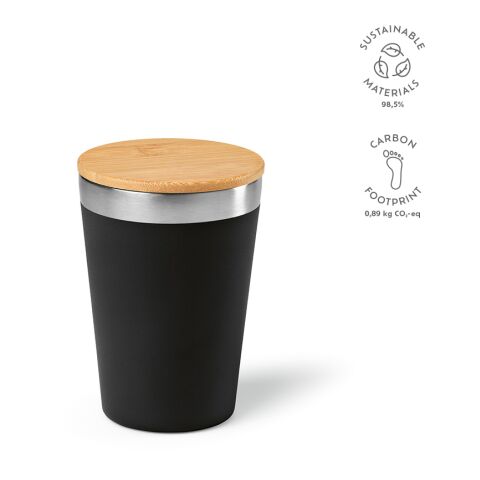 Don Reisebecher recy. Edelstahl 400 ml  Schwarz | ohne Werbeanbringung