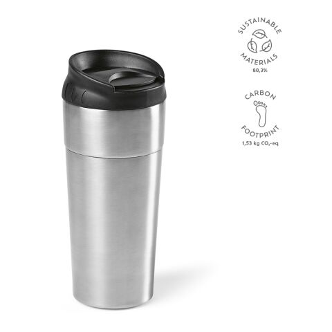 Columbia Reisebecher recy. Edelstahl 510 ml  Silber | ohne Werbeanbringung