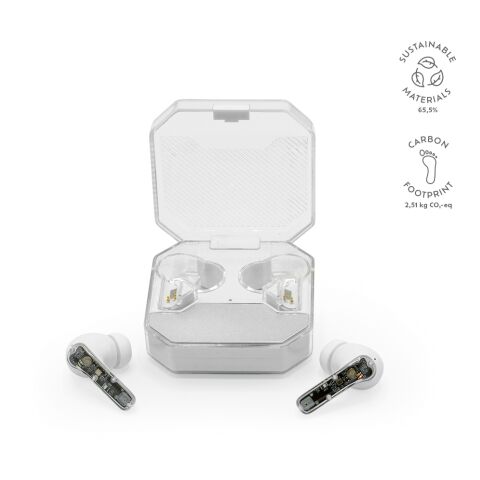 Ghostbuds Earbuds recy. ABS 400 mAh  Weiß | ohne Werbeanbringung