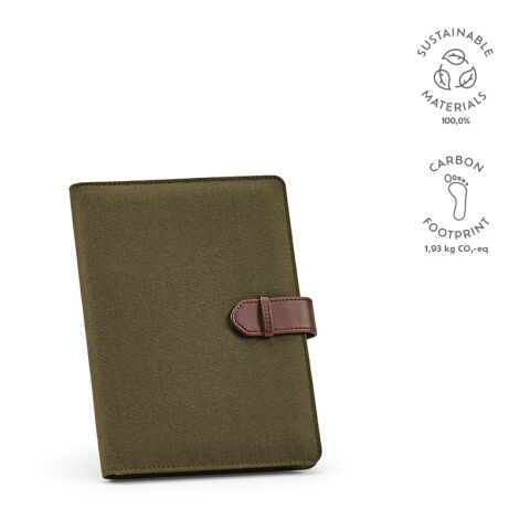 Eliot A5 Mappe rPET 70 gsm  olivgrün | ohne Werbeanbringung