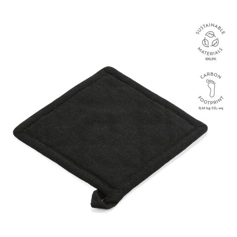 Klimt Topflappen recy. Baumwolle 180 gsm  Schwarz | ohne Werbeanbringung