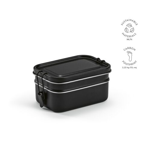 Tintoretto Lunchbox recy. Edelstahl 1240 ml  Schwarz | ohne Werbeanbringung