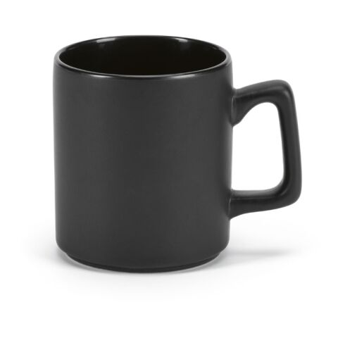 Ganges Keramiktasse 320ml. Matte Oberfläche und stapelbar. Schwarz
