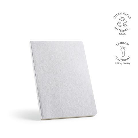 Verne Notizbuch A5 recy. Papier 80 gsm  Weiß | ohne Werbeanbringung | A5
