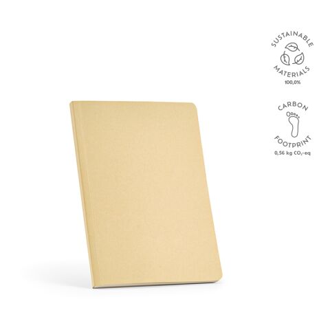 Cervantes Notizbuch A5 recy. Papier 70 gsm  Hellbraun | ohne Werbeanbringung | A5