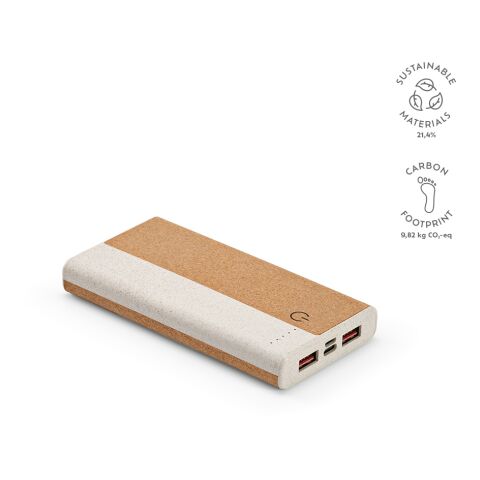 Archimedes Powerbank Batterie 10 000 mAh  Beige | ohne Werbeanbringung