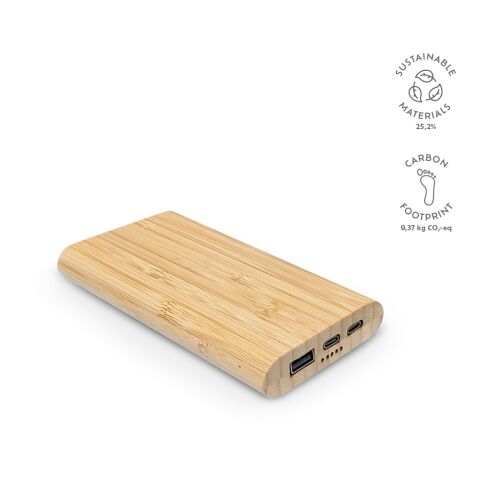 Pythagoras Powerbank Batterie 10 000 mAh  Beige | ohne Werbeanbringung
