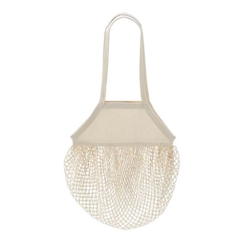 Huascarán Gemüsetasche aus recy. Baumwolle, 180g/m², 60cm Henkel Beige