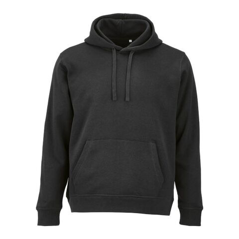 allbranded Werbeartikel Bondi Unisex Kapuzenpullover. Bio-Baumwolle und rPET. 300g/m² – Schwarz – S – mit Logo bedruckt