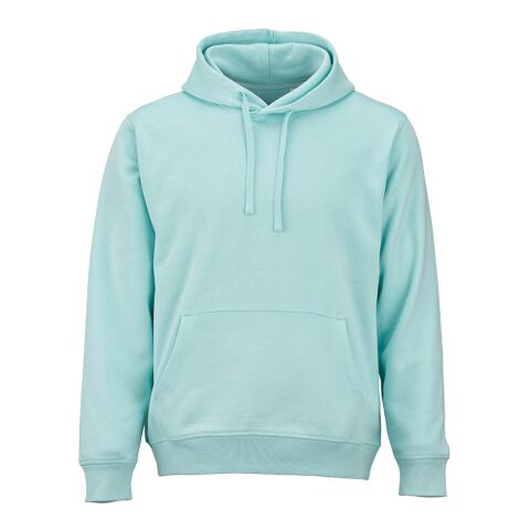 allbranded Werbeartikel Bondi Unisex Kapuzenpullover. Bio-Baumwolle und rPET. 300g/m² – Hellgrün – 3XL – mit Logo bedruckt