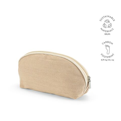 Dehli Kulturtasche Juco 260 gsm  Beige | ohne Werbeanbringung