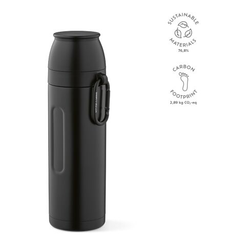 Loire Thermos recy.Edelstahl 810 ml  Schwarz | ohne Werbeanbringung