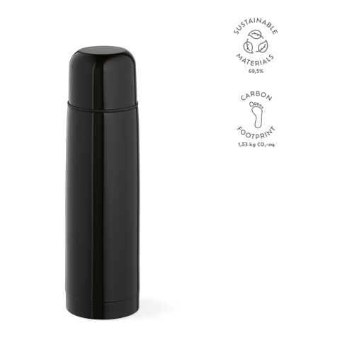Danube Thermos recy. Edelstahl 500 ml  Schwarz | ohne Werbeanbringung