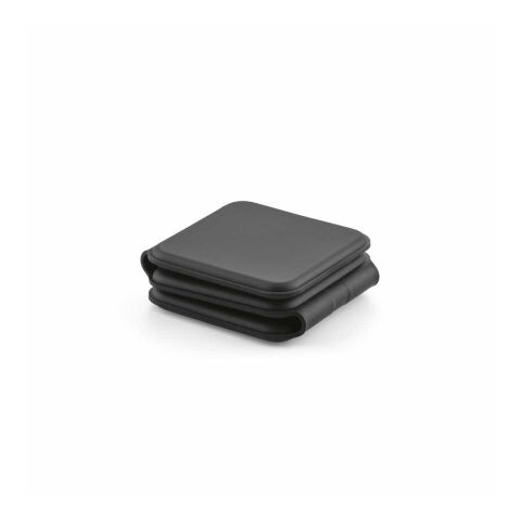 Planck 3-in-1 kabelloses Schnellladegerät, recy. ABS – 15 W, USB-C-Anschluss. Schwarz
