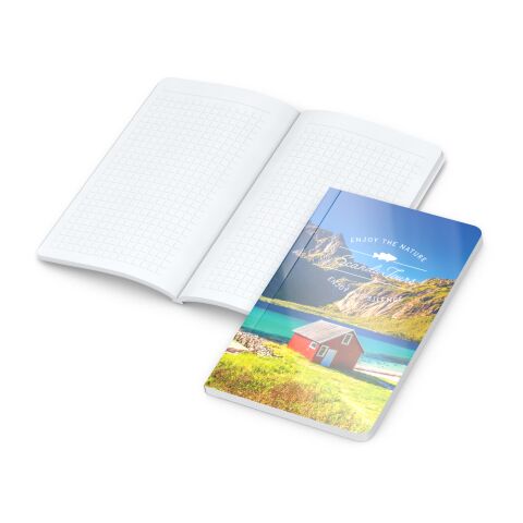 Werbeartikel Notizbuch Copy-Book Umfang klein Karton-Softcover individuell bedruckt – 94 × 152 mm – mit Logo bedruckt