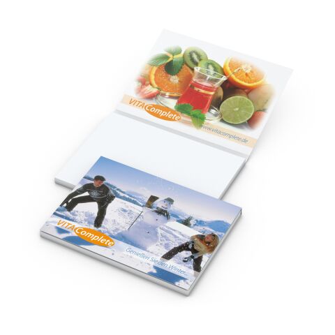 Haftnotizblock Cover Karton Format mittel Karton-Umschlag 100 × 72 mm | Nicht verfügbar | ohne Werbeanbringung | ohne Werbeanbringung | 100 × 72 mm / weiß | matt