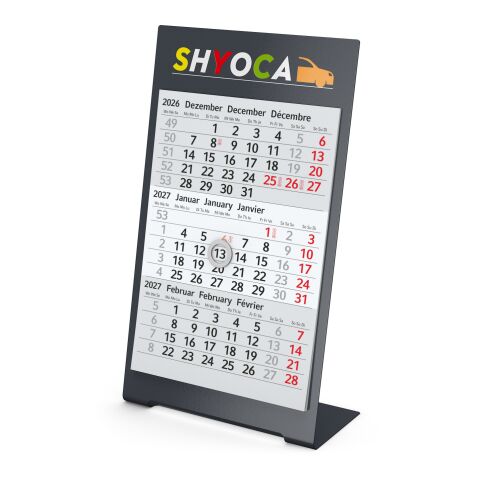 Tischkalender Desktop 3 Color Metallaufsteller farbbeschichtet