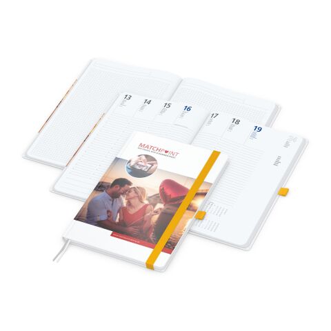 Wochenkalender vorne + Notizen hinten Match-Hybrid Papier-Hardcover