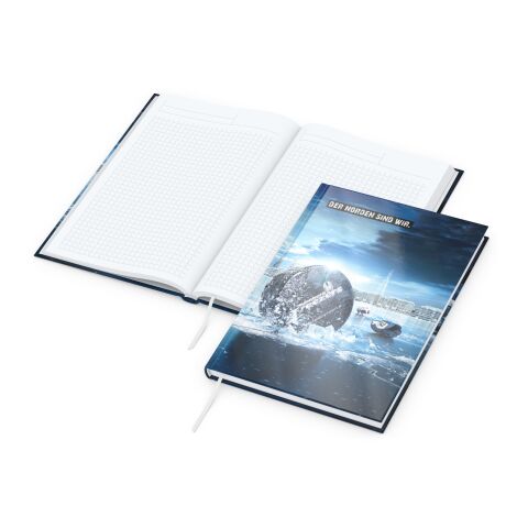 Notizbuch Note-Book Ecken spitz Hardcover individuell bedruckt DIN A5 | ohne Werbeanbringung | glänzend | Winkelkaro