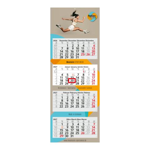 4-Monatskalender Mehrblock Profil 4 Schrift modern