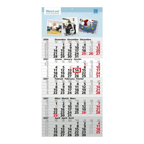 5-Monatskalender Einblatt Quintus 5 Monate gleich groß