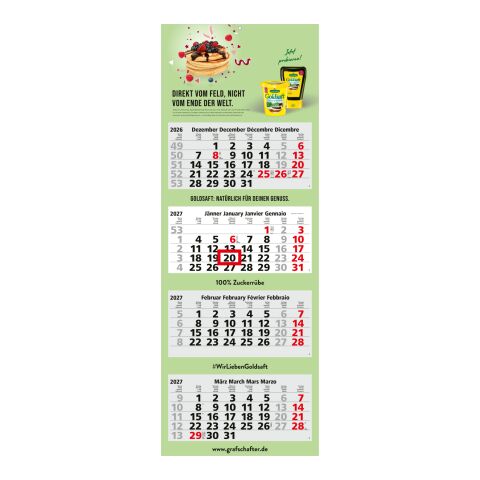 4-Monatskalender Mehrblock Quadro Light 4 mehrsprachig Hellgrau | 330 × 900 mm | ohne Werbeanbringung | Nicht verfügbar | Nicht verfügbar | Nicht verfügbar | Österreich (D/GB/F/I)