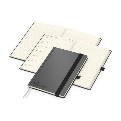 Wochenkalender links + Notizen rechts Vision-Hybrid Kunstleder-Hardcover A5 Prägung schwarz-glänzend inkl.