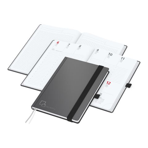 Wochenkalender vorne + Notizen hinten Vision-Hybrid Kunstleder-Hardcover A5 Silberprägung inkl.