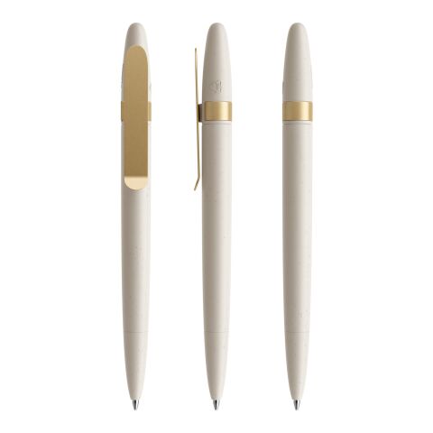 Prodir DS5 Drehkugelschreiber Shell mit Metallclip beige-gold | Blau | ohne Werbeanbringung | S13 Gold