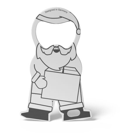 RICHARTZ® Einkaufswagenlöser Karl Christmas silber | ohne Werbeanbringung | ohne Werbeanbringung | ohne Werbeanbringung