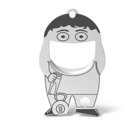 RICHARTZ® Flaschenöffner Fred Gym silber | ohne Werbeanbringung | ohne Werbeanbringung | ohne Werbeanbringung