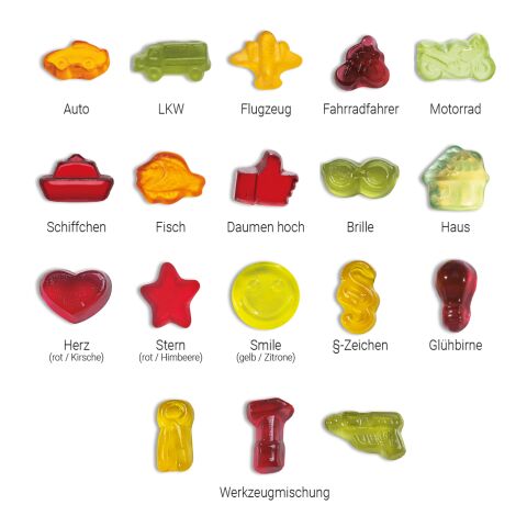 Fruchtgummi Standardformen