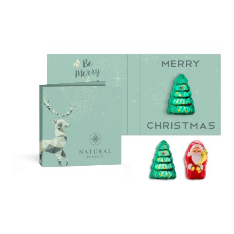 "Rausch Plantagen" Schokoladen-Figuren in Klappkarte klein Digitaldruck | Weihnachtsbaum