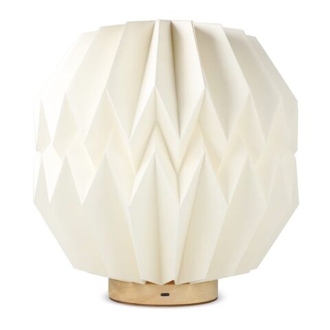 Coollux faltbare, von Origami inspirierte Papier-LED-Lampe Luna 25cm Natur | ohne Werbeanbringung | Nicht verfügbar | Nicht verfügbar
