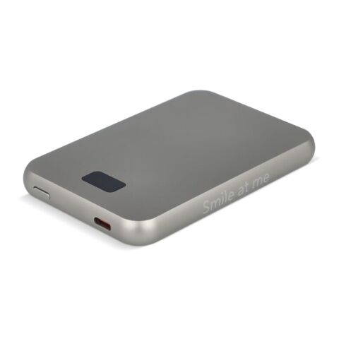 Xoopar Smile Wireless Mirror Powerbank Kompatibel mit MagSafe 5000mAh Hellgrau | ohne Werbeanbringung | Nicht verfügbar | Nicht verfügbar