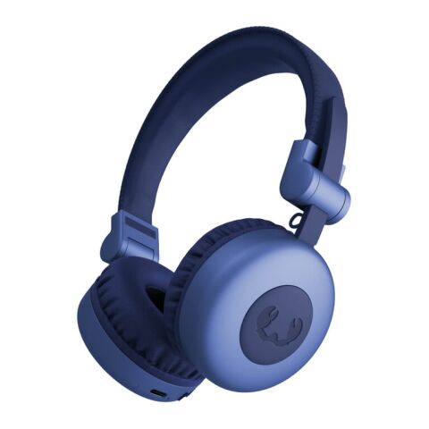 Werbeartikel 3HP1000 I Fresh 'n Rebel Code Core-Wireless on-ear Headphone – blau weiß – mit Logo bedruckt