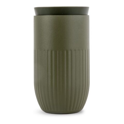 Werbeartikel Sagaform Tova isolierter Thermobecher, 320 ml auslaufsicher und spülmaschinenfest – dried green – mit Logo bedruckt