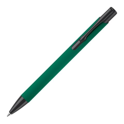 Kugelschreiber Alicante weiche Berührung Dunkelgrün-Schwarz | Gravur | in Verlängerung vom Clip | 50 mm x 8 mm | Nicht verfügbar