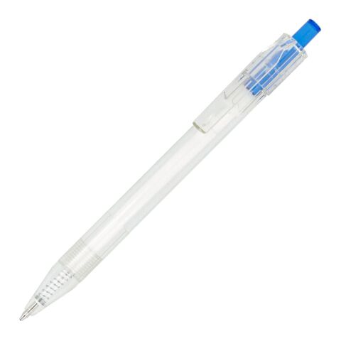 R-PET-Kugelschreiber Blau Weiss-Blau Weiss | 1-farbiger Tampondruck | 270° vom Clip | 50 mm x 7 mm | Nicht verfügbar