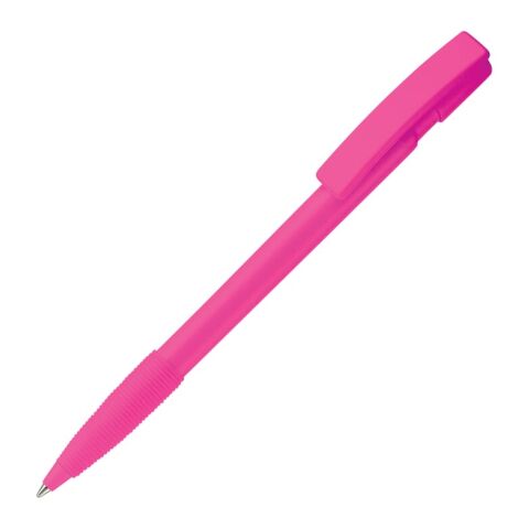 Kugelschreiber Nash Hardcolour mit Gummigriff Rosa | ohne Werbeanbringung | Nicht verfügbar | Nicht verfügbar | Nicht verfügbar