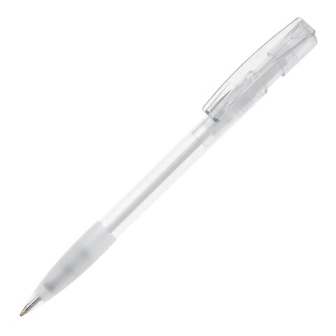 Kugelschreiber Nash Transparent mit Gummigriff