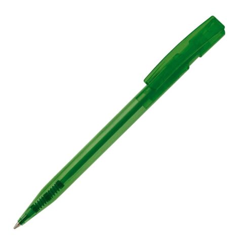 Kugelschreiber Nash Transparent Grün-Grün | 1-farbiger Siebdruck | 180° vom Clip | 45 mm x 25 mm | Nicht verfügbar