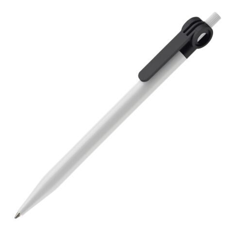 Kugelschreiber Futurepoint Hardcolour Weiss-Schwarz | 1-farbiger Siebdruck | 180° vom Clip | 50 mm x 25 mm | Nicht verfügbar