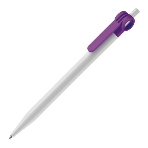 Kugelschreiber Futurepoint Hardcolour Weiss-Transparent Violett | 1-farbiger Siebdruck | in Verlängerung vom Clip | 50 mm x 25 mm | Nicht verfügbar