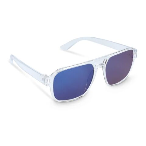 Elin Sonnenbrille UV400 Blau Weiss-Blau Weiss | 1-farbiger Tampondruck | 1 cm vom rechten Scharnier | 55 mm x 6 mm